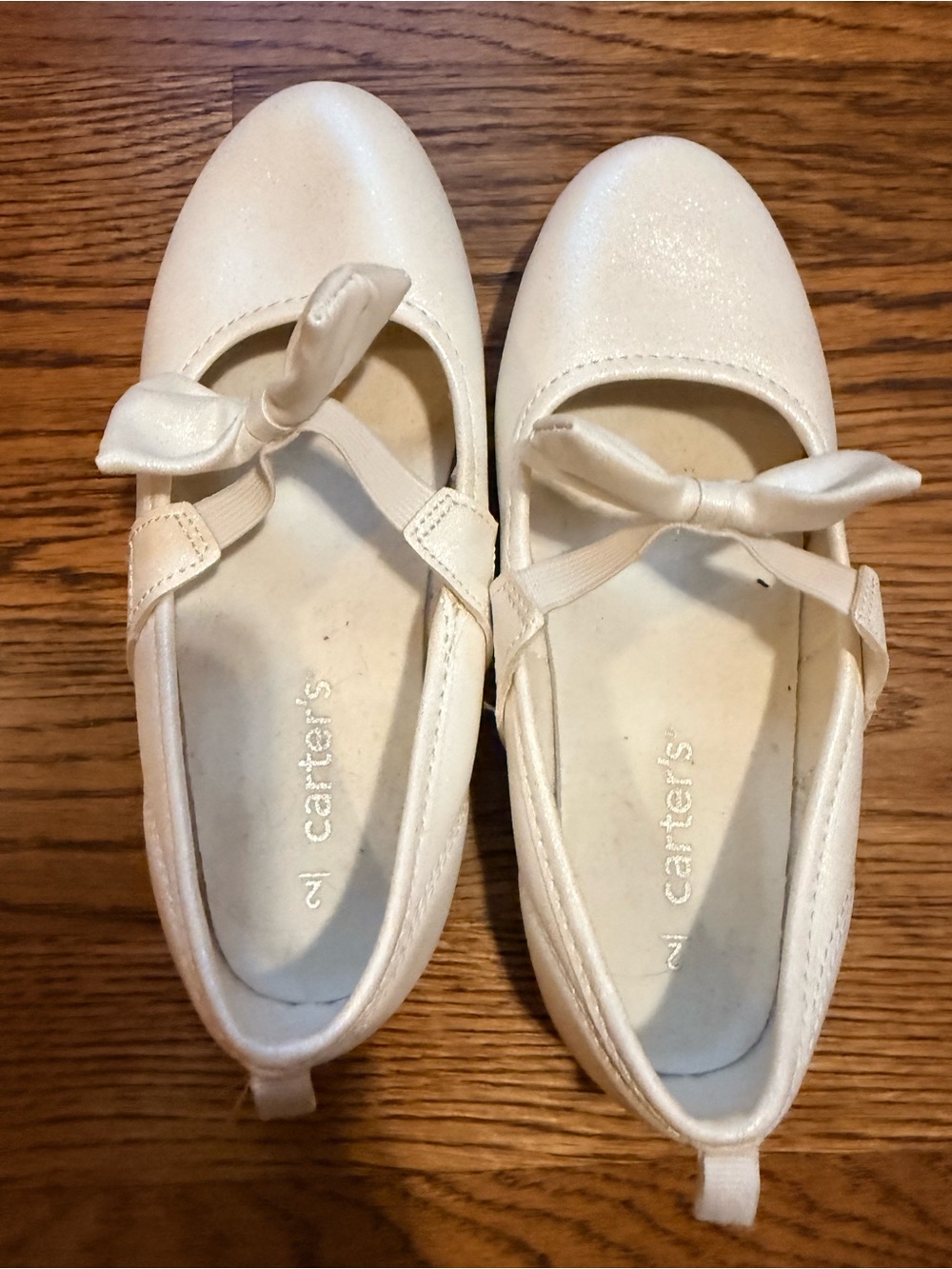 Carter's Girls' white  Bow Mary Jane Shoes